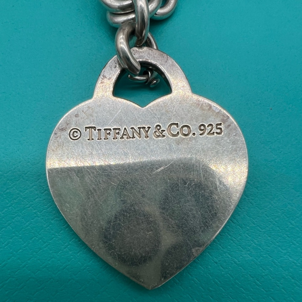 🔴Authentic EXTRA LAEGE TIFFANY & CO Vintage RTT Heart Pendent Link Necklace 🔴 - Picture 8 of 14